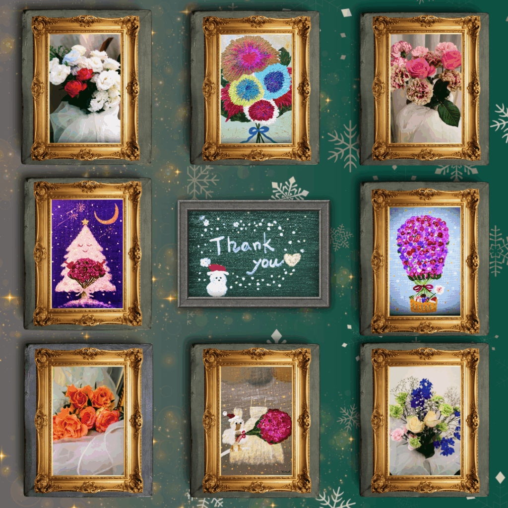 Flower land~Thank you~Thanks 2025 ~Advent calender~11.22~11.29 sorriso carino Yuka Amano..https://sorrisocarino.com/wp-content/uploads/2025/11/Flower-landThank-youThanks-2025-Advent-calender11.2211.29-sorriso-carino-Yuka-Amano.png