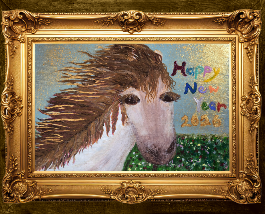 午年　Happy New Year 2026 Yuka Amano https://sorrisocarino.com/wp-content/uploads/2026/01/Happy-New-Year-2026-Yuka-Amano-2.png