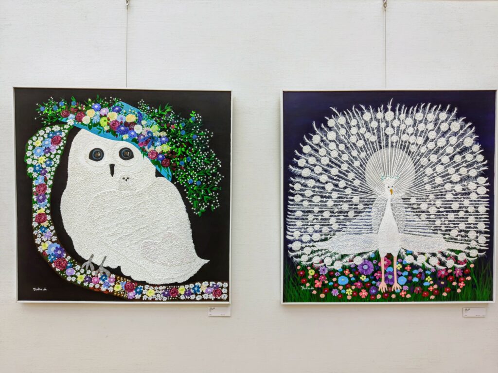 日本フランス現代美術世界展「祝福」「ひらく」91.0×91.0 s30CANVAS 天野由香　Yuka　Amano